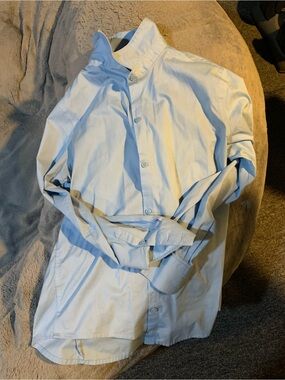Classic Liz Claiborne Light Blue Button-Up Shirt